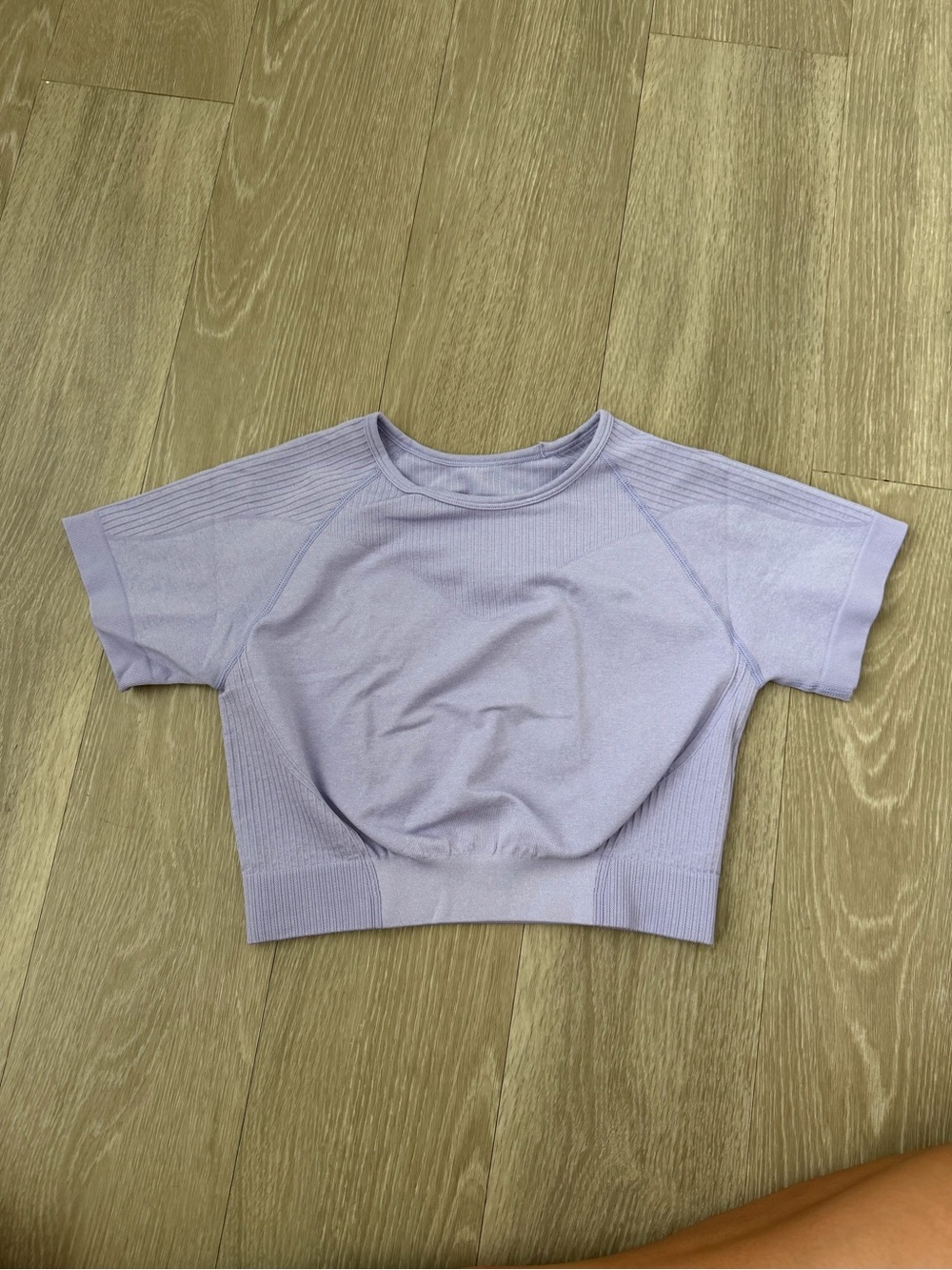 Lavender Seamless Short Sleeve Crop Top